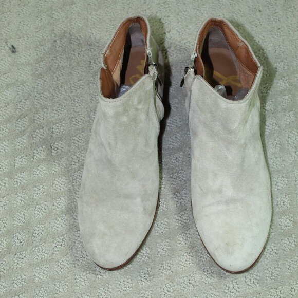 Sam Edelman Petty Suede Ankle Boots Size 8m Taupe Great Condition Gently Worn - Picture 2 of 6